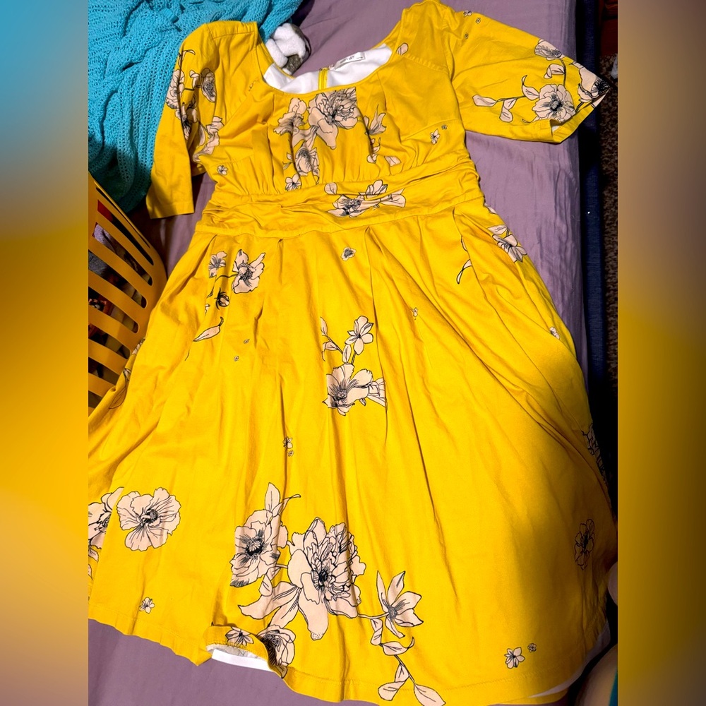 Yellow Aline Dress